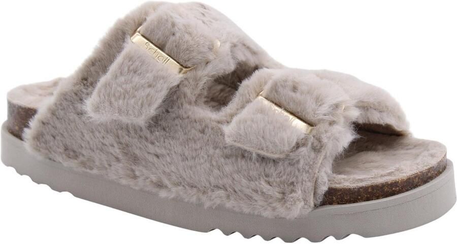 Scholl Slipper Women Belle Synthetic Fur Taupe