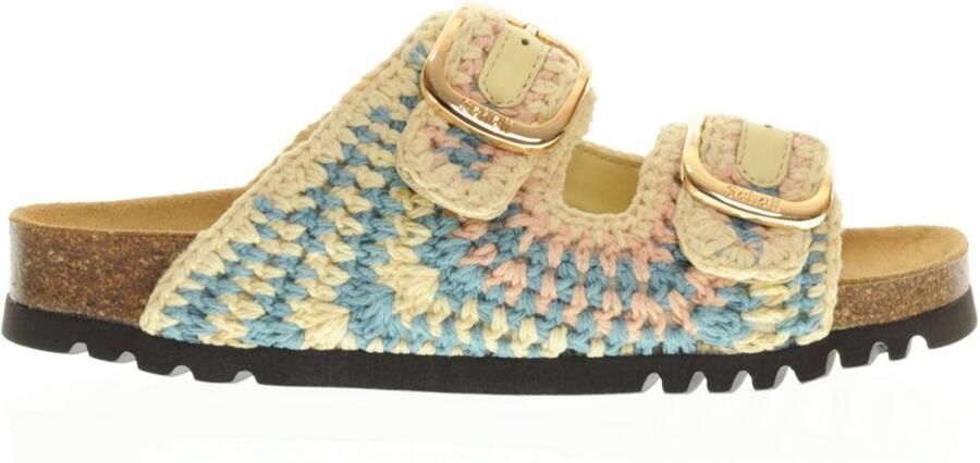 Scholl Slipper Women Noelle Crochet Lt Yellow Petrol Nude