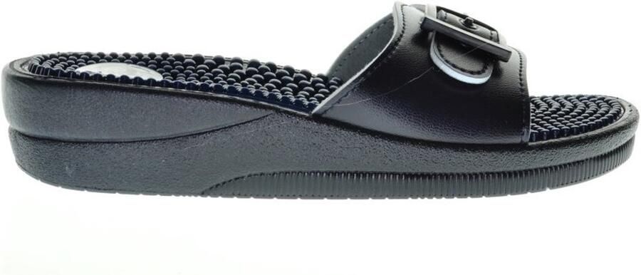 Scholl NEW MASSAGE PVC Womens Navy Blue FALSO Mules Navy Blue - Foto 3