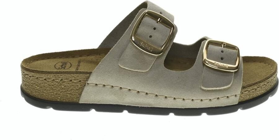 Scholl Taupe Tweeband Slippers Bora