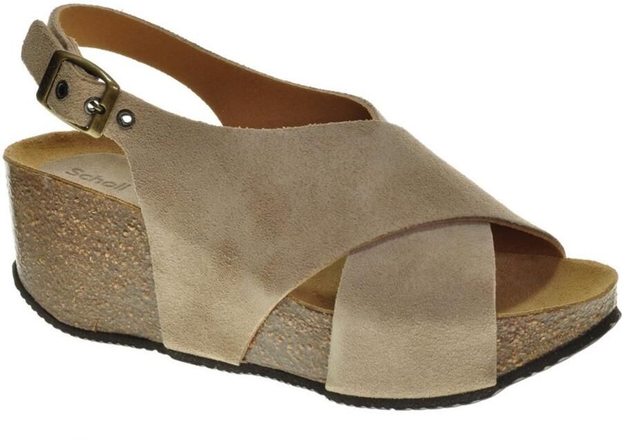 Scholl YVONNE Sue-W Dames Sandalen Dark Beige