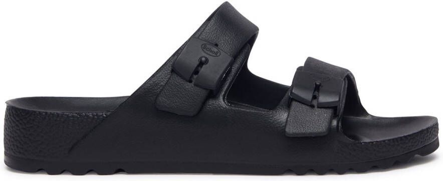 Scholl BAHIA Eva Womens BLACK Dames Slippers Zwart