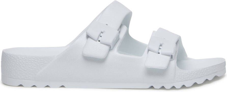 Scholl BAHIA Eva Womens WHITE Dames Slippers Wit