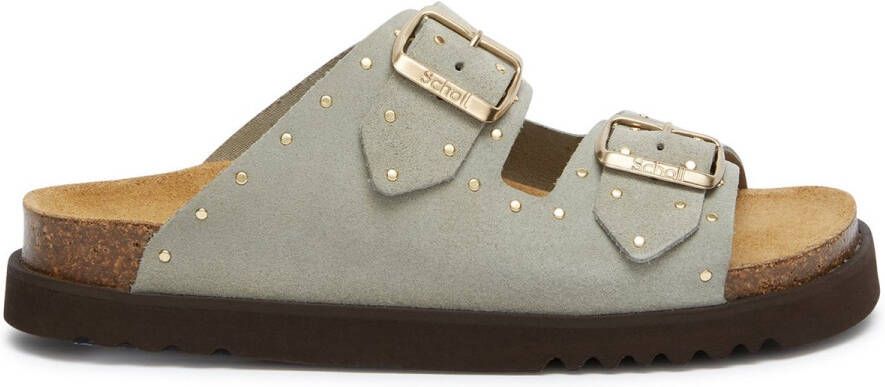 Scholl Slipper Women Beatriz Suede Sage Gold