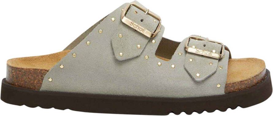 Scholl Slipper Women Beatriz Suede Sage Gold