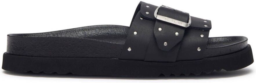 Scholl Slipper Women Joyce Leather Studs Black