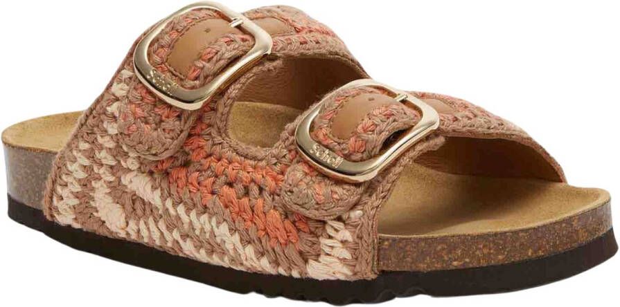 Scholl Slipper Women Noelle Crochet Nude Lt Brown Cogna
