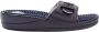 Scholl NEW MASSAGE PVC Womens Navy Blue FALSO Mules Navy Blue - Thumbnail 1