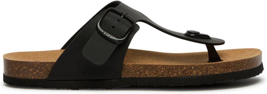 Scholl Jackie Thong Synthetic leather Black Dames Sandalen Zwart