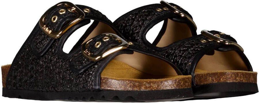 Scholl Zwart Footwear Noelle Raflea Slippers Zwart F32367