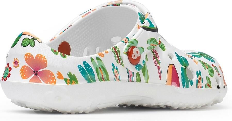 Schu'zz Schuzz Damen Clog Badeschuhe Globule Femme imprimé Toucan Multicolor