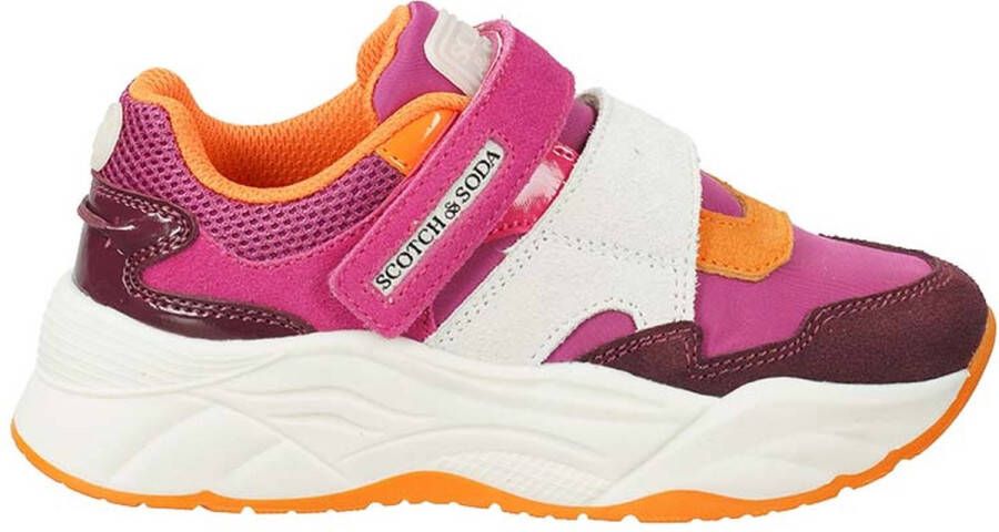Scotch & Soda Celestia suède sneakers met klittenband (maat 28-33)