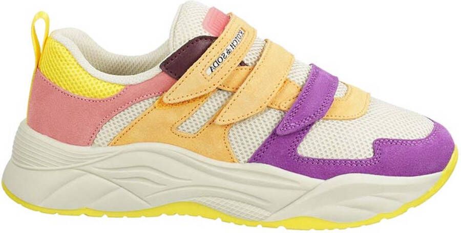 Scotch & Soda Celestia suède sneakers met klittenband (maat 28-33)