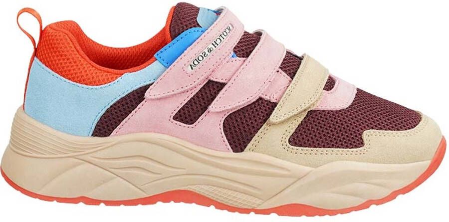 Scotch & Soda Celestia suède sneakers met klittenband (maat 28-33)
