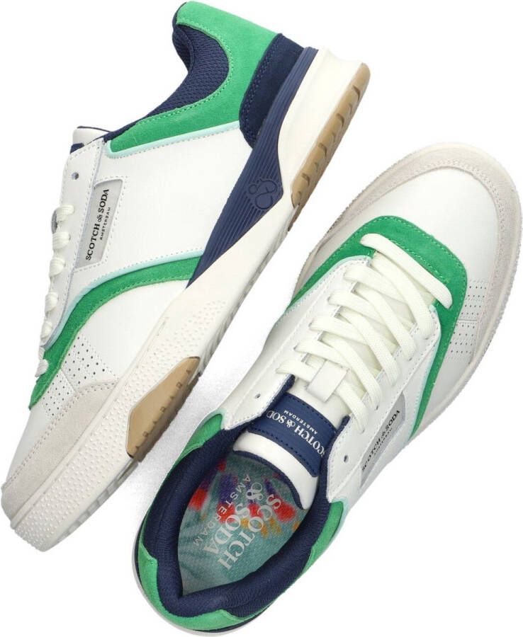 Scotch & Soda Court Cup Sneakers Heren Leren Sneaker Wit
