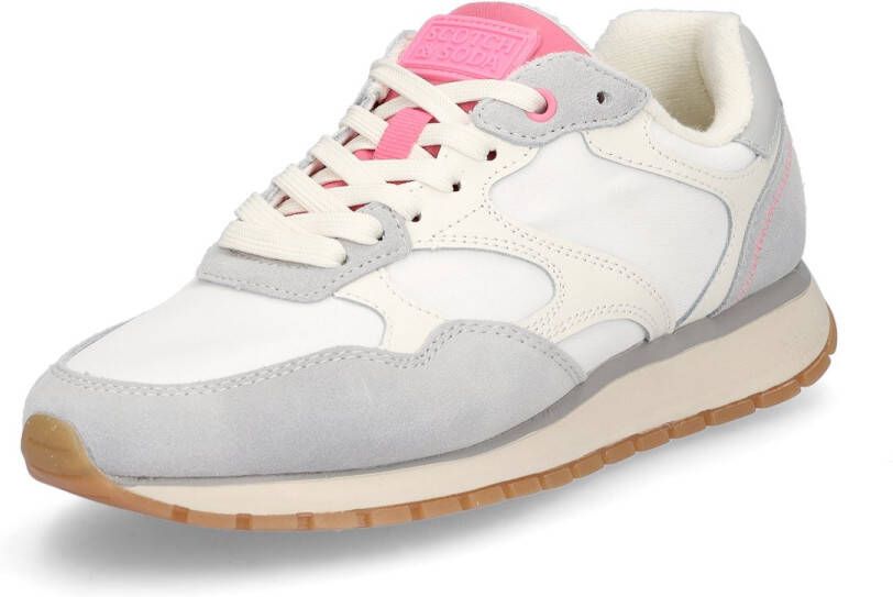 Scotch & Soda dames sneaker Inez grijs roze