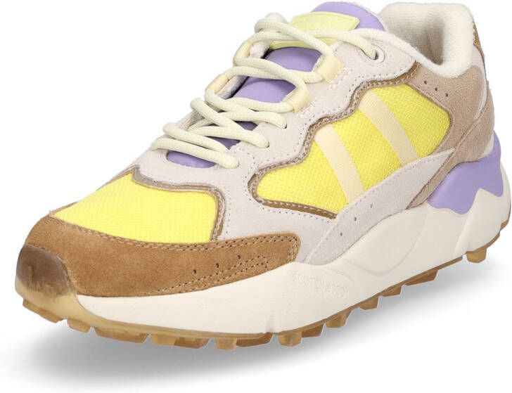 Scotch & Soda dames sneaker Mount W bruin geel