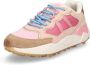 Scotch & Soda Mount W chunky suède sneakers roze kaki - Thumbnail 2