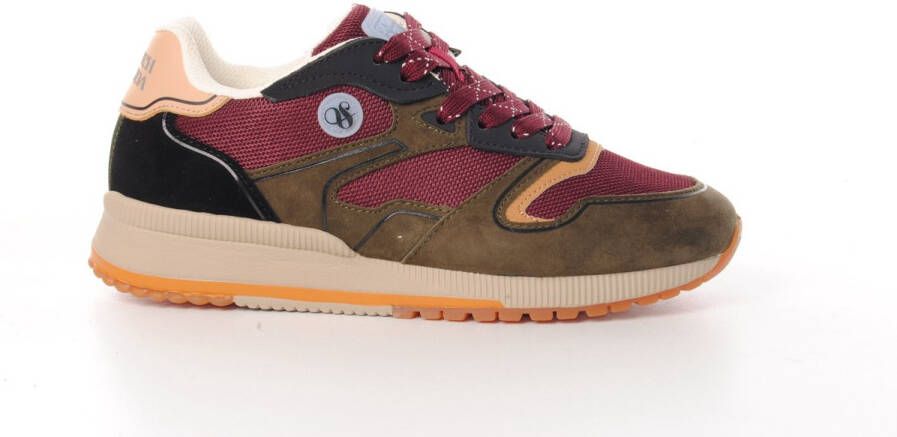 Scotch & Soda Dames sneaker Scotch&Soda Vivi suède groen bordo