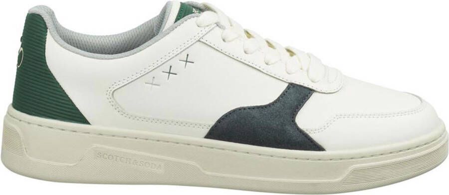 Scotch & Soda Elliot Sneakers Heren Leren Sneaker Wit