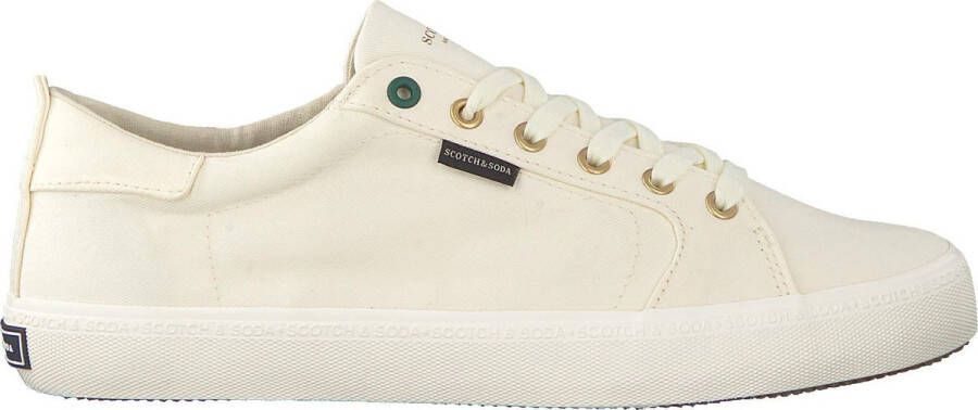 Scotch & Soda Witte Canvas Lage Sneakers