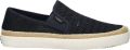 Scotch & Soda Izomi slip on van canvas met gebreid bovenwerk - Blauw
