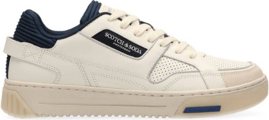 Scotch & Soda New Cup 1a Lage sneakers Leren Sneaker Heren Wit