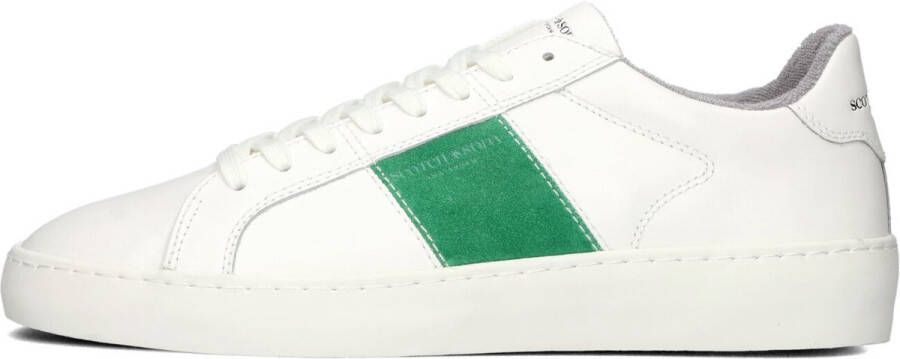 Scotch & Soda Plakka 2.0 Sneakers Heren Leren Sneaker Wit