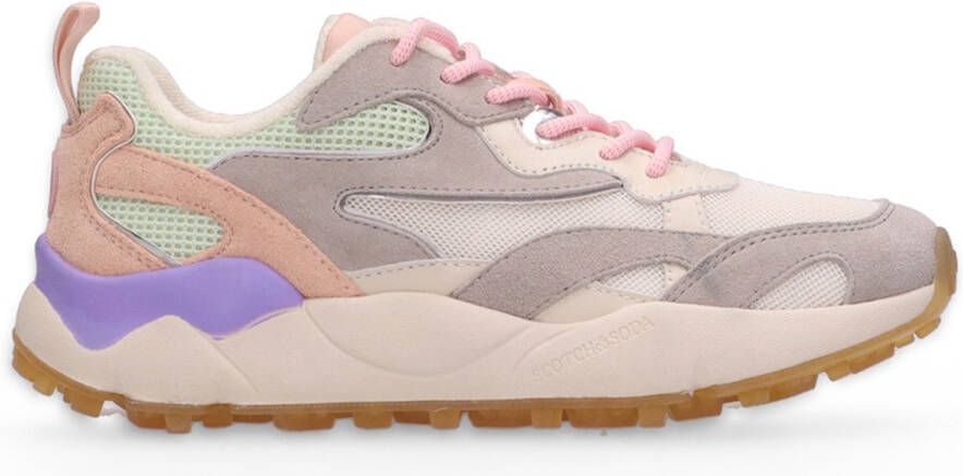 Scotch & Soda Mount W chunky suède sneakers lichtgrijs multi - Foto 3
