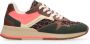 Scotch & Soda Scotch&Soda dames sneakers Vivi suède groen met bruine leopardprint - Thumbnail 2