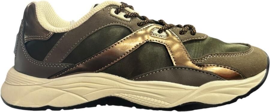 Scotch & Soda Celest 2.0 Sneakers Bruin Donkergroen Créme