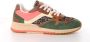 Scotch & Soda Scotch&Soda dames sneakers Vivi suède groen met bruine leopardprint - Thumbnail 1