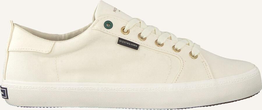 Scotch & Soda Witte Canvas Lage Sneakers