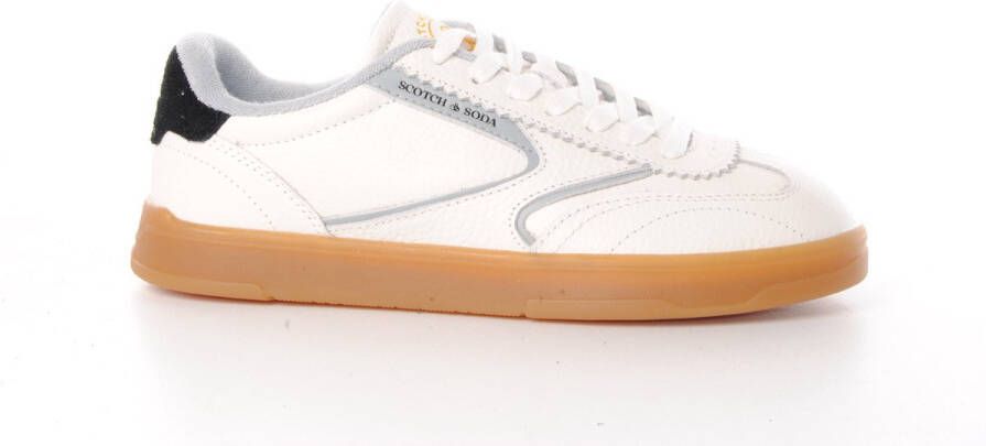Scotch & Soda Scotch&Soda heren sneakers Slim 2 lede wit met grijs