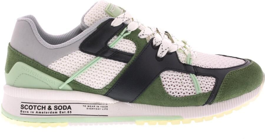 Scotch & Soda vivex 12a sneakers heren groen 24839937-s771 green multi suede - Foto 3