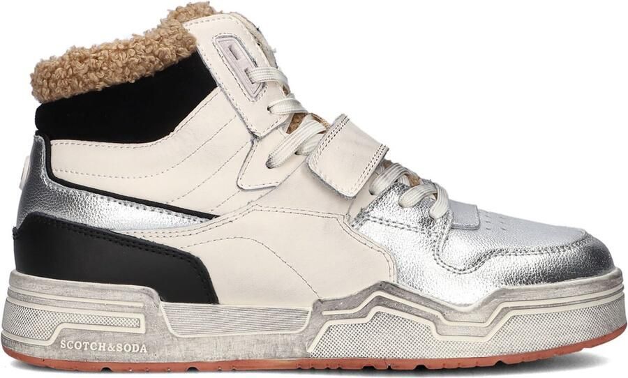 Scotch & Soda Lillie Hi Hoge sneakers Leren Sneaker Dames Wit
