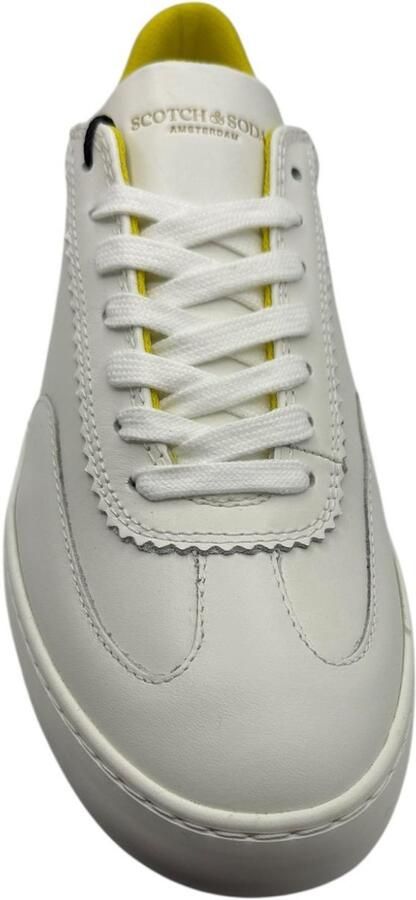 Scotch & Soda Plakka LS Sneakers Mannen Wit Geel