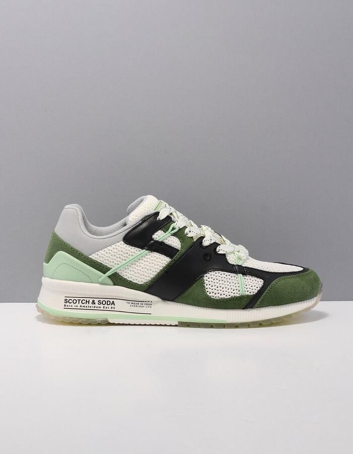 Scotch & Soda vivex 12a sneakers heren groen 24839937 s771 green multi suede - Foto 2