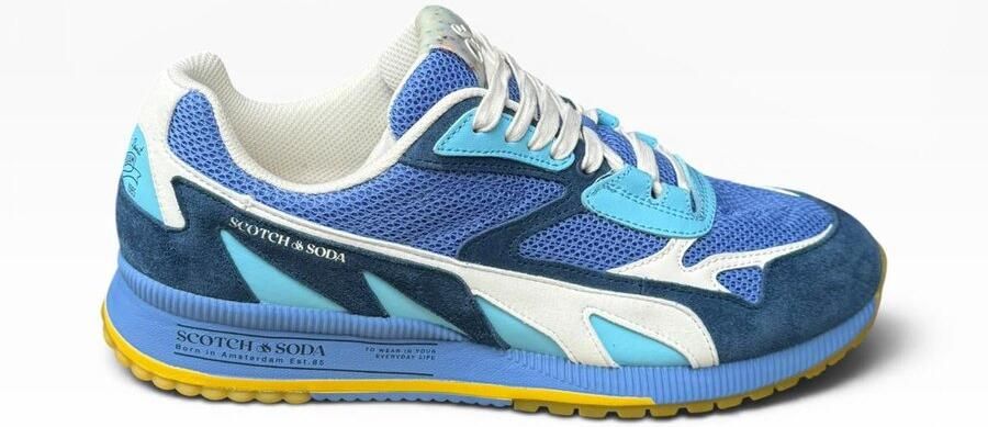 Scotch & Soda Vivex Sneakers Heren Luchtblauw Multi