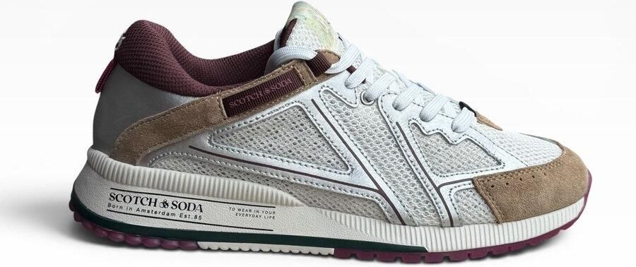 Scotch & Soda Vivex Sneakers Heren Silver Sand