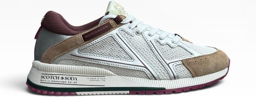 Scotch & Soda Vivex Sneakers Heren Silver Sand