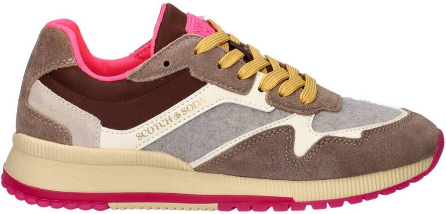 Scotch & Soda Scotch&Soda dames sneaker Vivi suède en vilt taupe