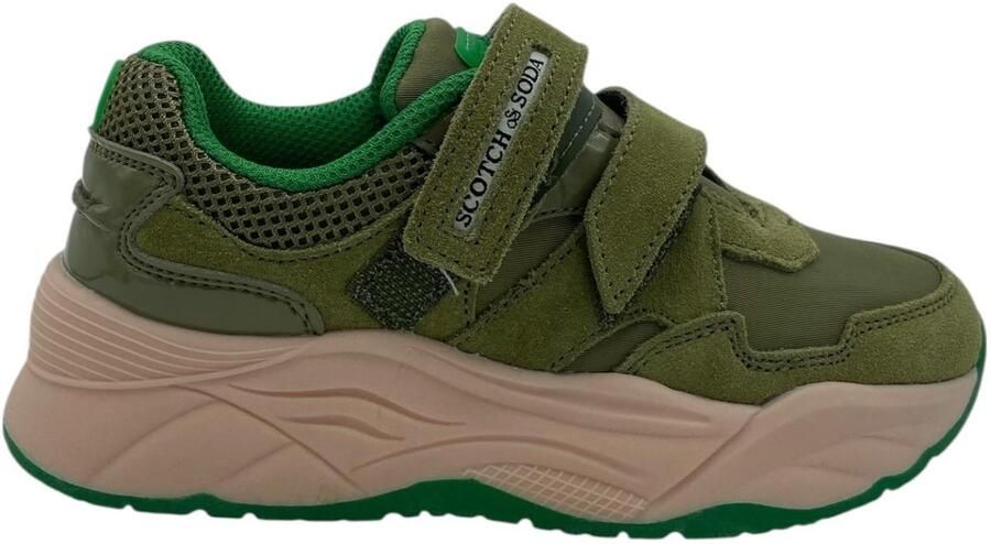 Scotch & Soda Celestia suède sneakers met klittenband (maat 28-33)