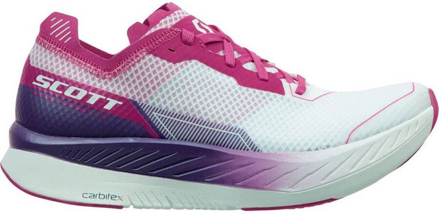 Scott Damen Laufschuhe Speed Carbon RC White Carmine 189706 Rosa Weiß