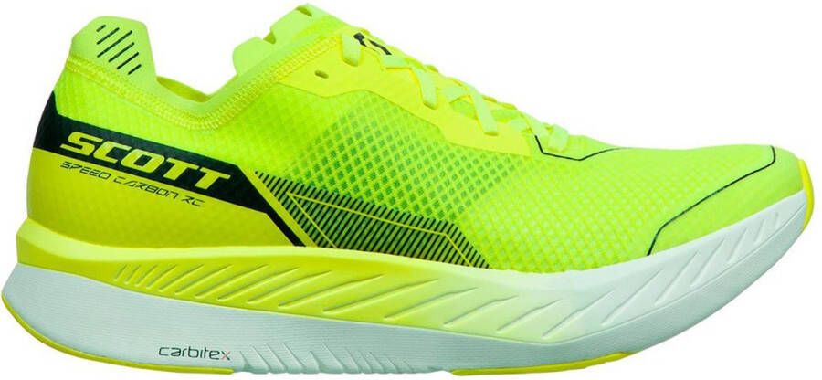 Scott Speed Carbon RC Hardloopschoenen Yellow White Dames