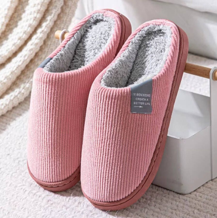Scovvii Pantoffels Sloffen Roze en Lekker zacht