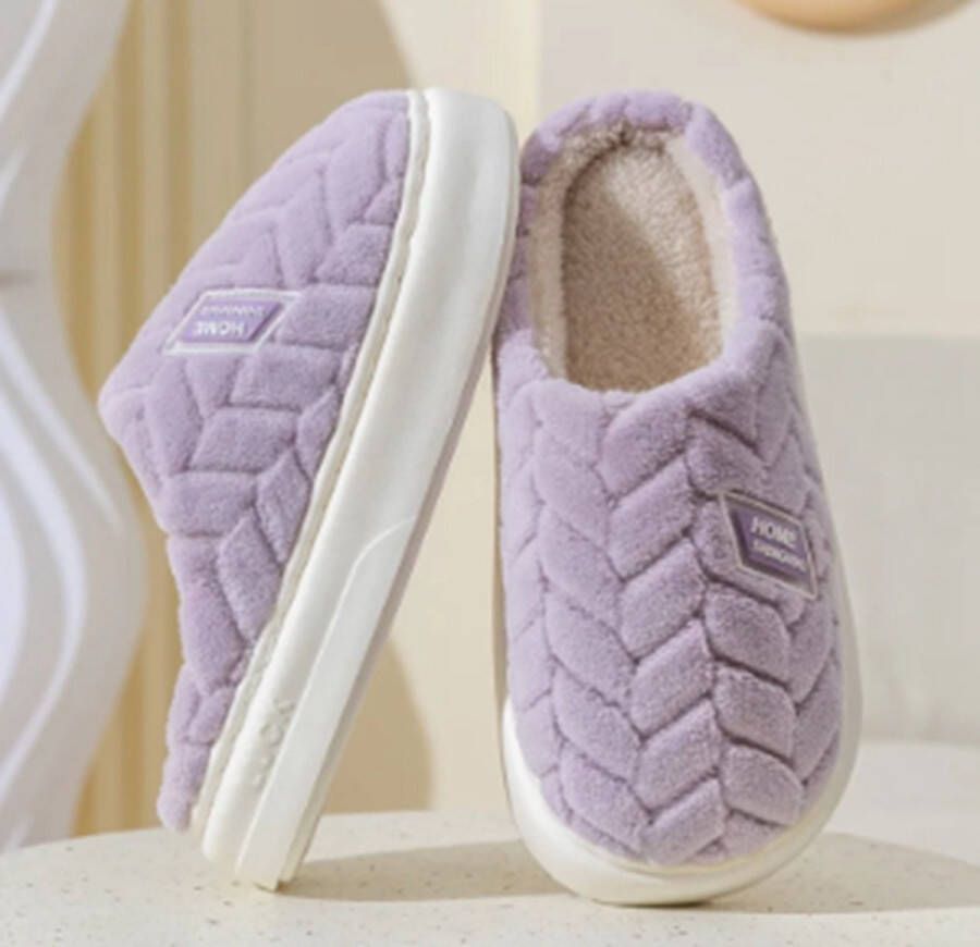Scovvii Trendy Paarse Dames Pantoffels 38-39 Stijlvol Comfort voor Thuis
