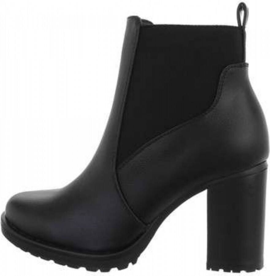 Super Me Enkellaarsjes Highheel Black Snake