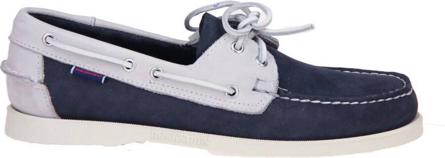 Sebago Docksides Light Grey Blue Indigo