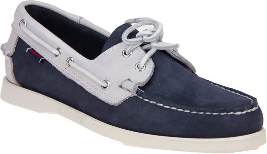 Sebago Docksides Light Grey Blue Indigo
